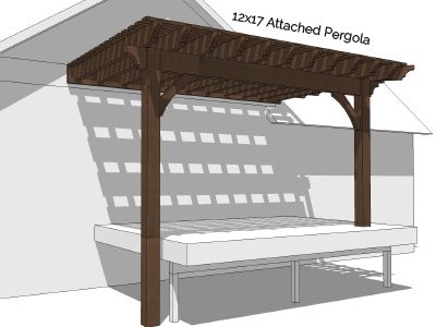 attached pergola frame