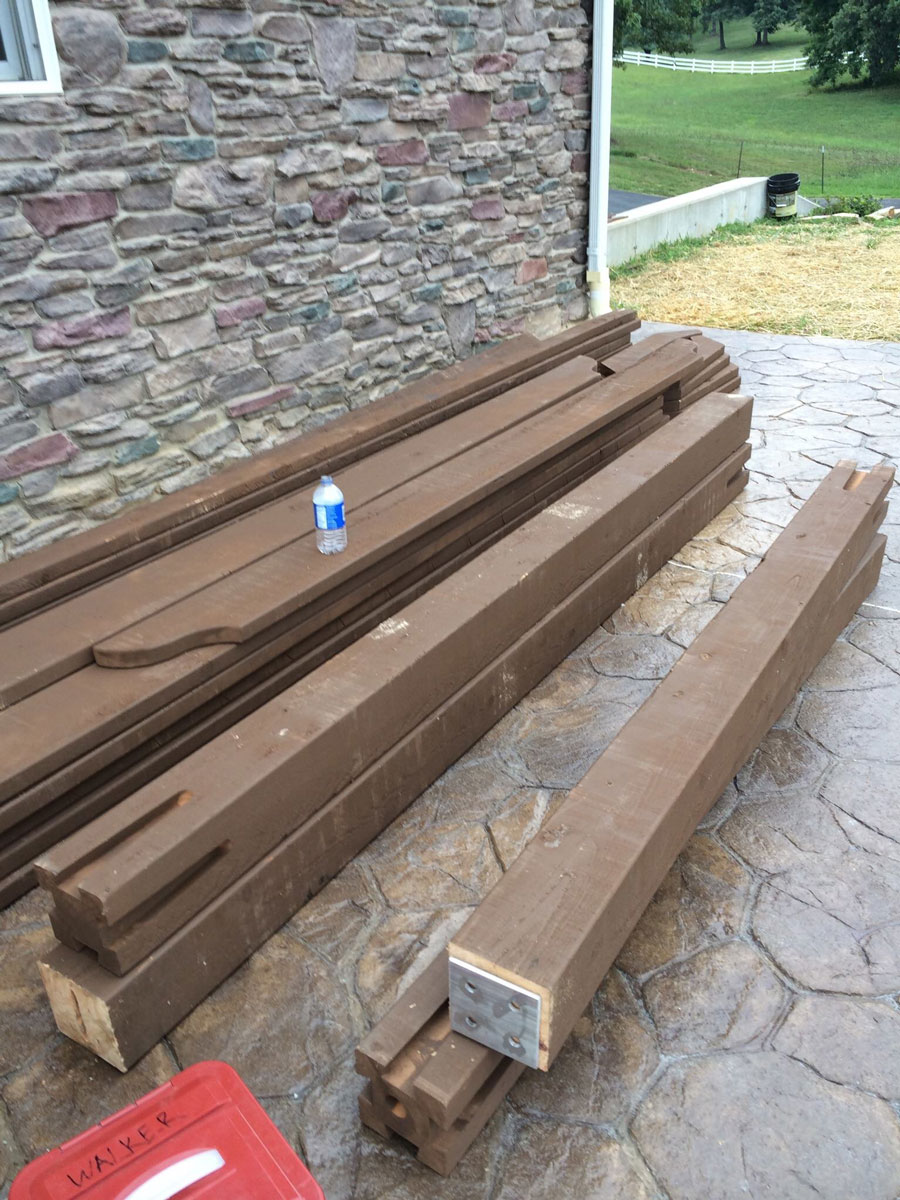 pergola kit uninstalled
