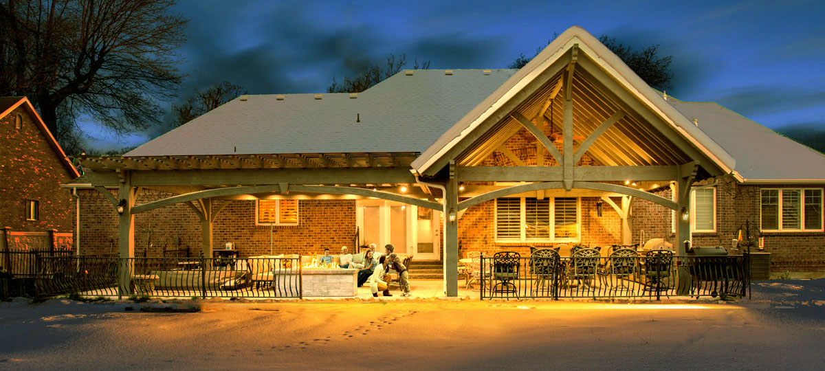 messersmith-snow-pavilion-pergola-2family family snow outdoors pavilion