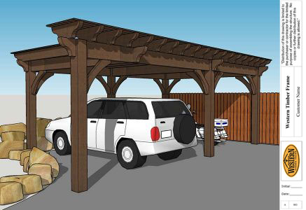 3DRendering-carport-pergola wooden carport pergola plans