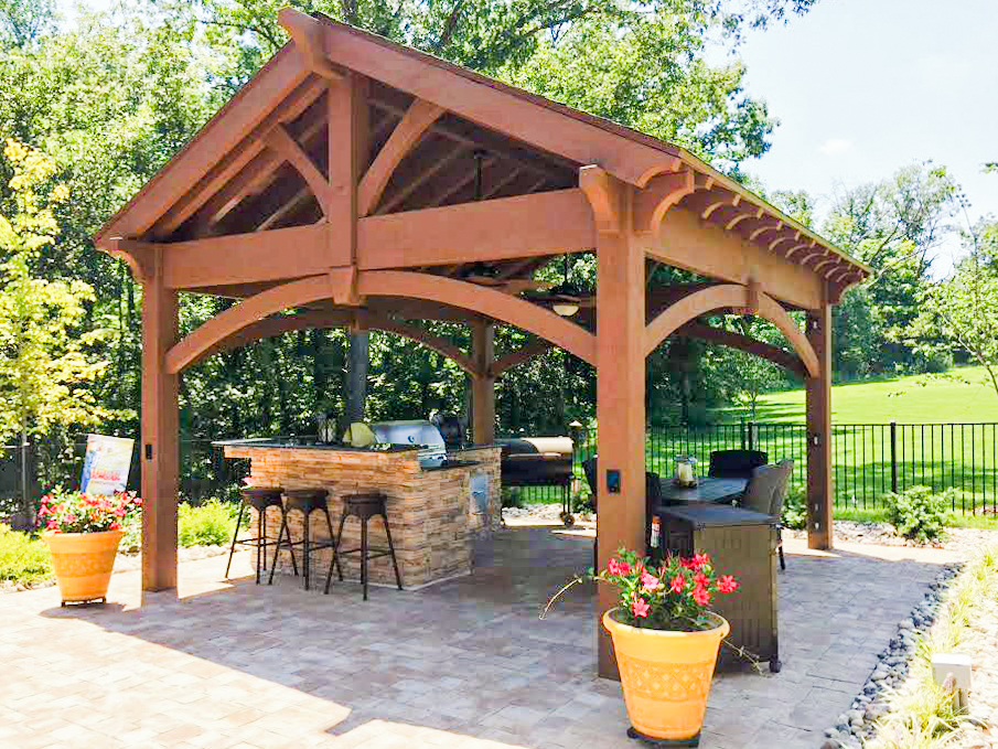 Dorenkamps-pavilion-outdoor-kitchen2 outdoor kitchen shadescape shelter