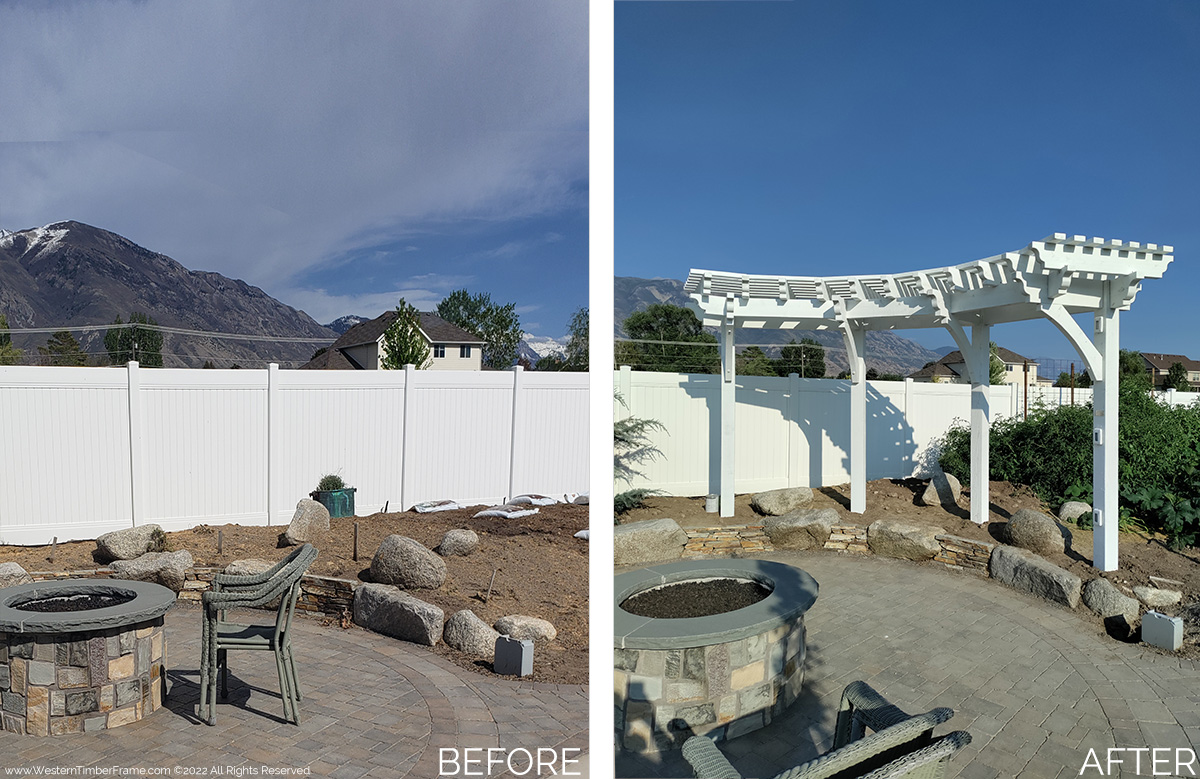 HeidiBurnham-before-after-curved-trellis curved trelliss